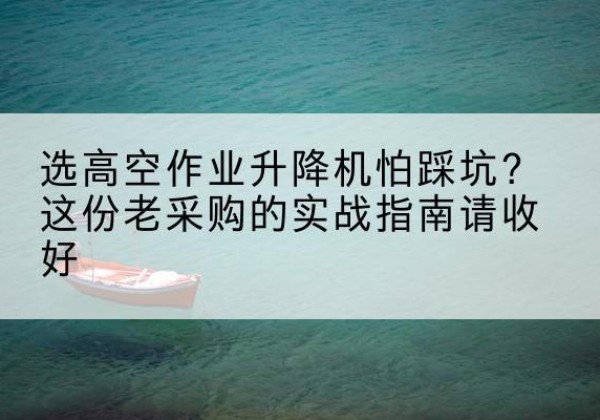 山亭高空作业升降机厂家推荐-选高空作业升降机怕踩坑？这份老采购的实战指南请收好